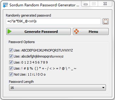 Sordum Random Password Generator