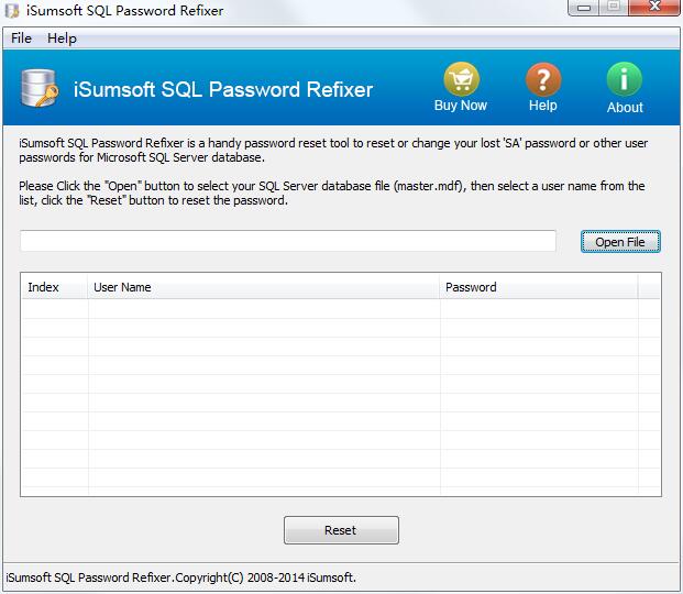 iSumsoft SQL Password Refixer