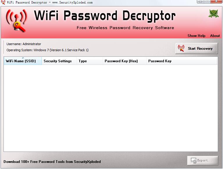 WiFi Password Decryptor