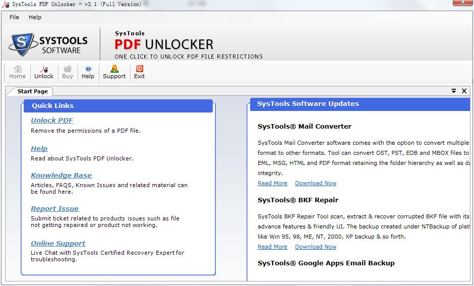 SysTools PDF Unlocker