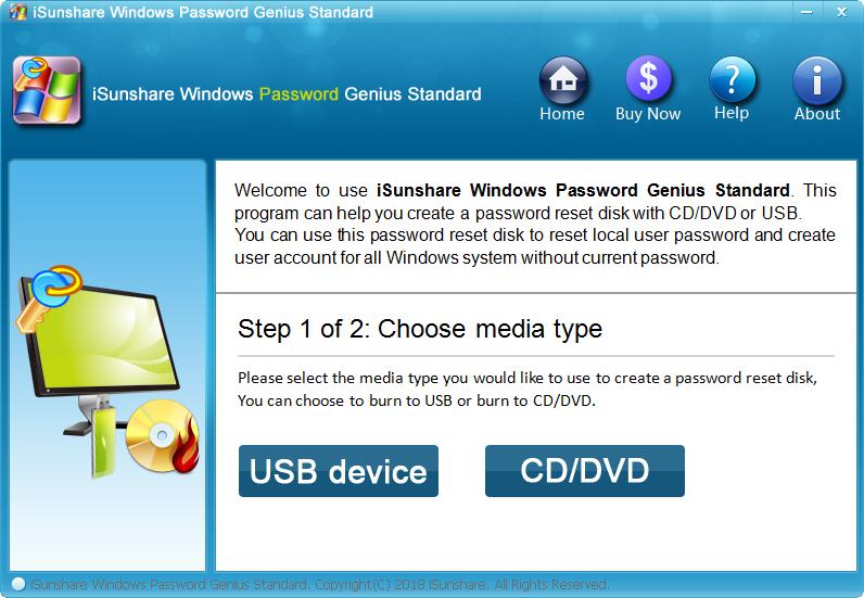 iSunshare Windows Password Genius