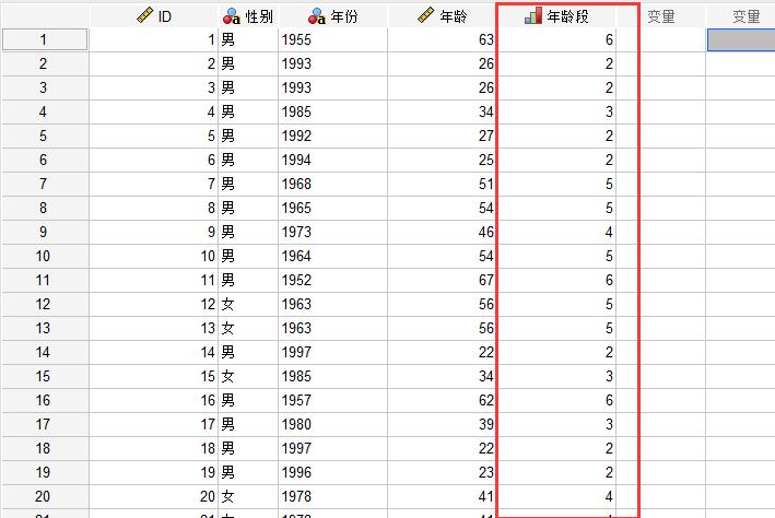 SPSS中怎么使用分箱功能将连续数据离散