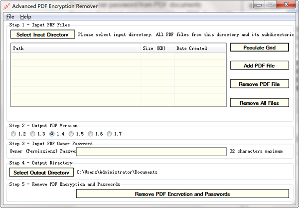 Advanced PDF Encryption Remover