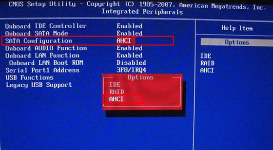 BIOS开启AHCI模式是什么意思