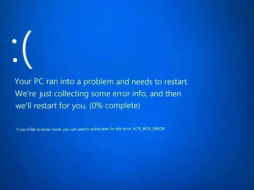 蓝屏显示ACPIBIOSError怎