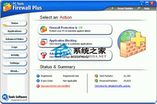  PC Tools Firewall Plus(控制网络流量) V5.0.0.38 多国语言安装