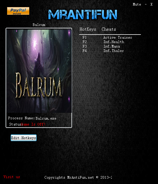 Balrum三项修改器 V3.0 绿色版