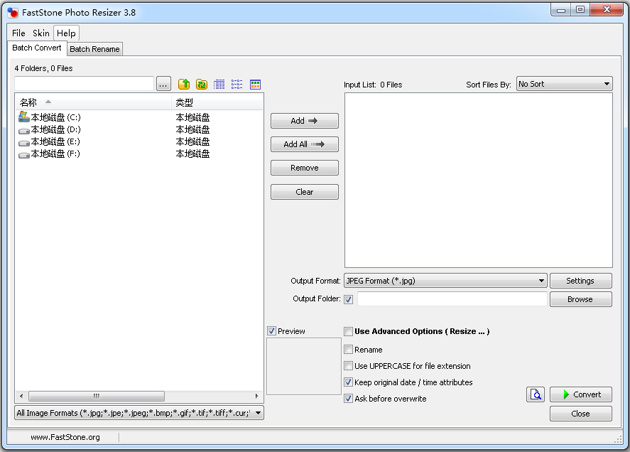 FastStone Photo Resizer(图像转换工具) V3.8 英文绿色版