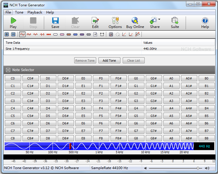 NCH Tone Generator(煲耳机软件) V3.12 中文版