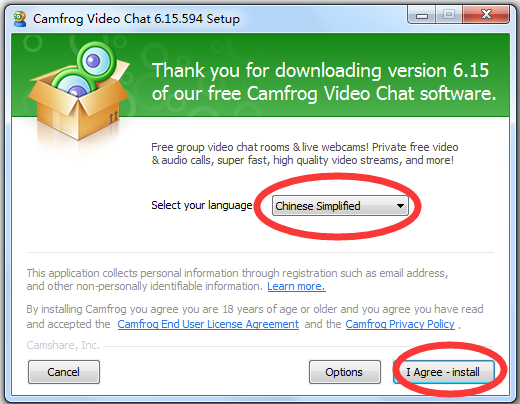 Camfrog Video Chat(康福中国) V6.40.715 多国语言版