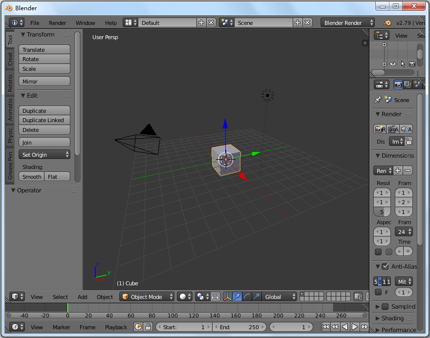 Blender x32(3D绘图软件) V2.80 英文版