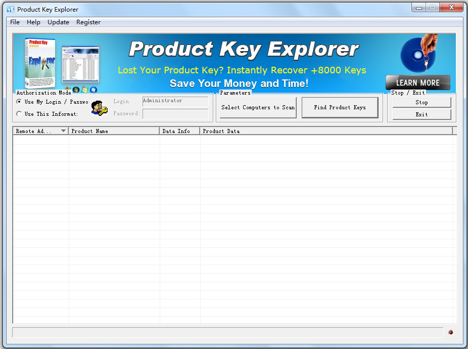 Product Key Explorer