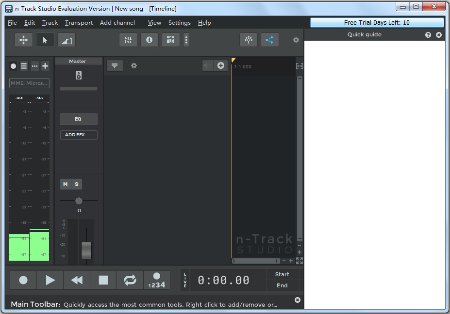 n-Track Studio(多音轨录音软件) V9.0.1 英文版