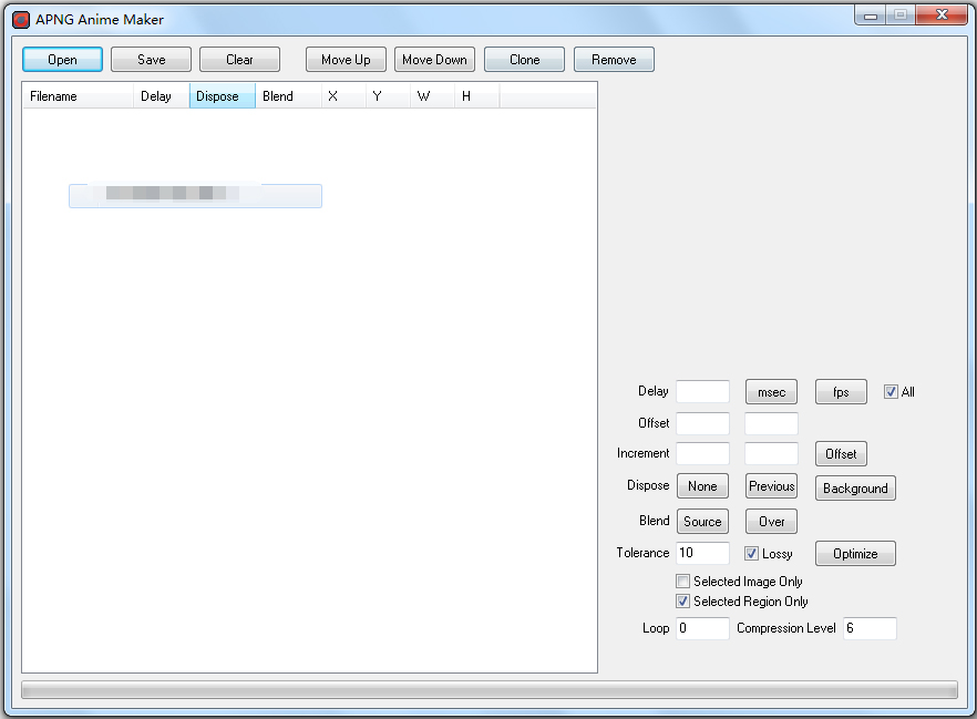 APNG Anime Maker(PNG动画制作工具) V1.0 英文绿色版