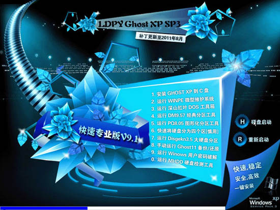 《LDPY GhostXP_SP3 快速专业版 V9.1》