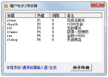 僵尸枪手2修改器 V1.0 绿色版