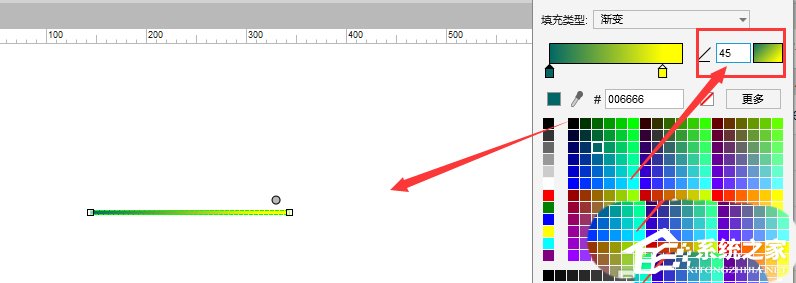 axure如何绘制出渐变色的线条？axure绘制渐变色线条方法