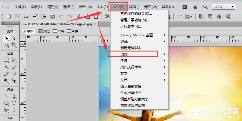 fireworks如何将彩色图片转为黑白？fireworks将彩色图片转为黑白的方法