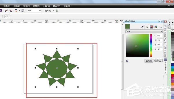 CorelDraw X4怎么给图形上色？给图形上色的操作步骤