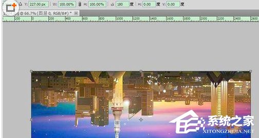 Adobe Photoshop怎么查看极坐标的位置？