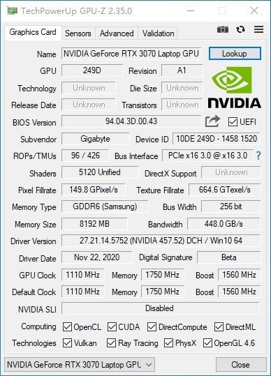 RTX3060/3070最详细的性能评测