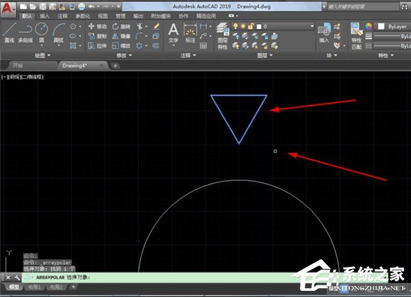 AutoCAD 2019的环形阵列使用方法