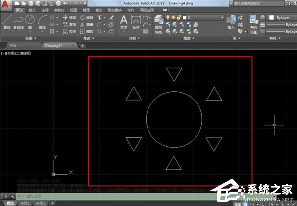 AutoCAD 2019的环形阵列使用方法