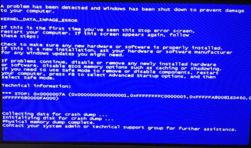 电脑蓝屏代码0x0000007A解决办法