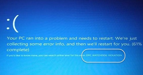 win10蓝屏dpc watchdog violation