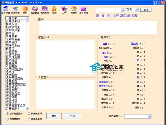 减肥食谱 2009 V3.0 绿色免费版