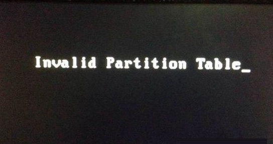 开机提示Invalid Partition Table