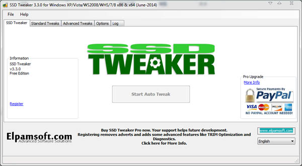 SSD Tweaker(磁盘优化工具) V3.3 绿色版