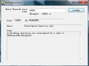XWSAError V1.0 英文绿色版