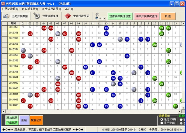  南粤风采36选7智能缩水大师 V4.1