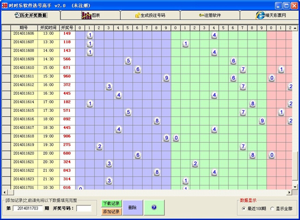  时时乐软件选号高手 V2.0