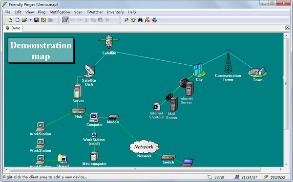  Friendly Pinger(网络拓扑图制作工具) V5.0.1 英文版