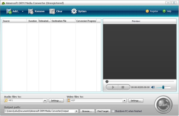 Aimersoft DRM Media Converter(媒体转换器) V1.5.6.0 英文版