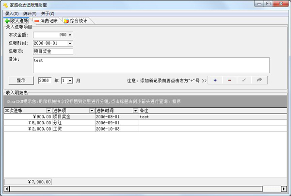  家庭收支记账理财宝 V2010.1 绿色版