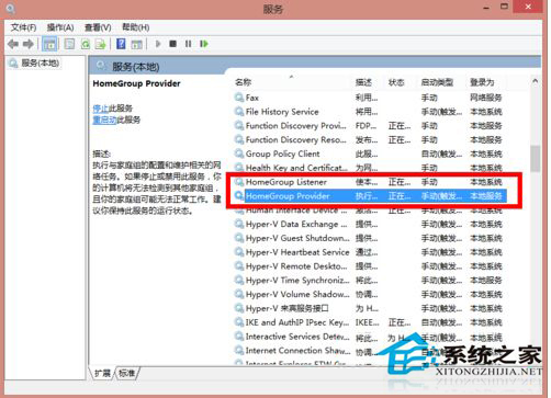 Win8.1系统禁用家庭组服务的步骤