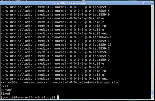 Linux系统xlsfonts命令的参数解析