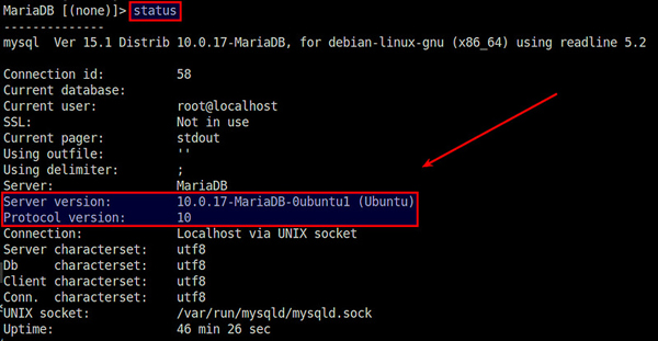 Linux系统怎么查看MariaDB服务端的版本