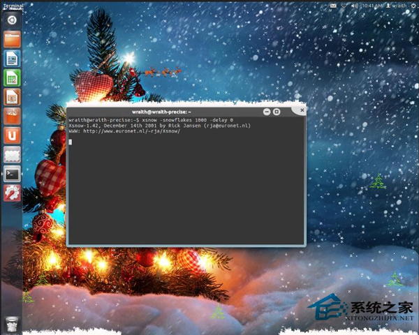 Linux如何用Xsnow命令让桌面显示下雪特效