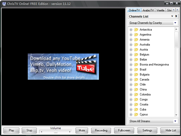 ChrisTV Online Free(播放器) V11.12 英文版