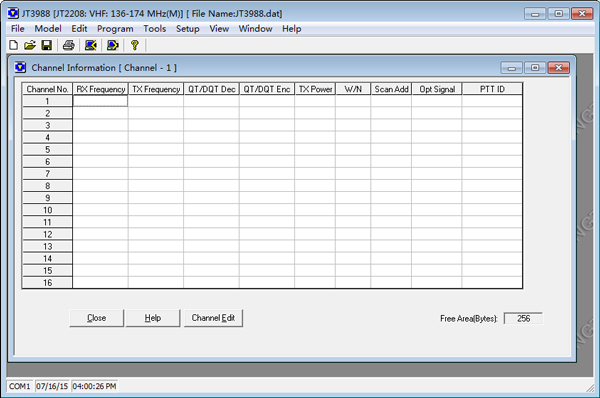 JT3988(精通对讲机写频软件) V1.01