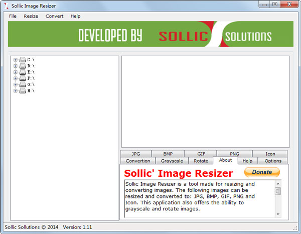 Sollic Image Resizer(图片大小转换器) V1.11 绿色版