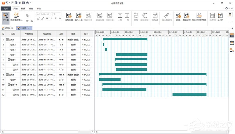 Edraw Project设置甘特图样式