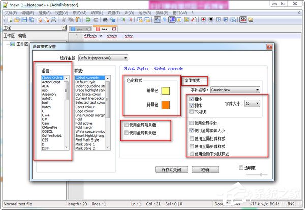 notepad++怎么调整字体大小？