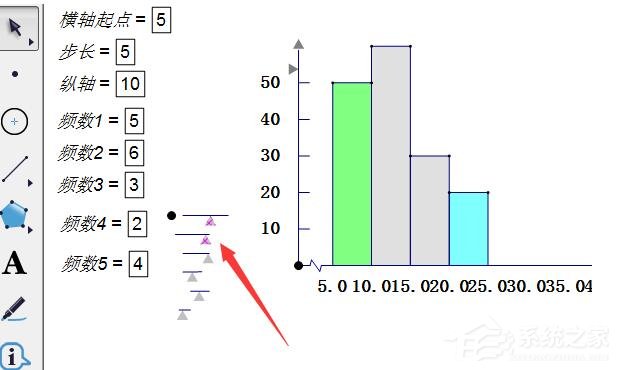 利用几何画板制作频率分布直方图的方法