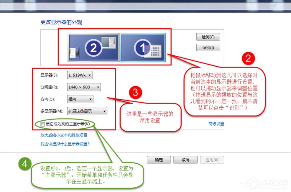 Win7系统双屏显示设置的方法