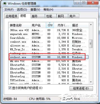 Win7中判断Svchost.exe是否是病毒的方法